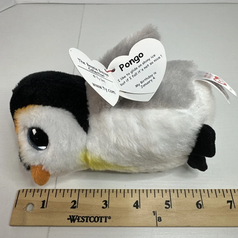 TY Beanie Baby - Pongo the Penguin (6 inch) Stuffed Animal Toy NWT